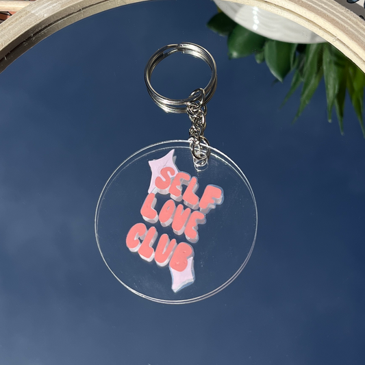 self-love club keychain