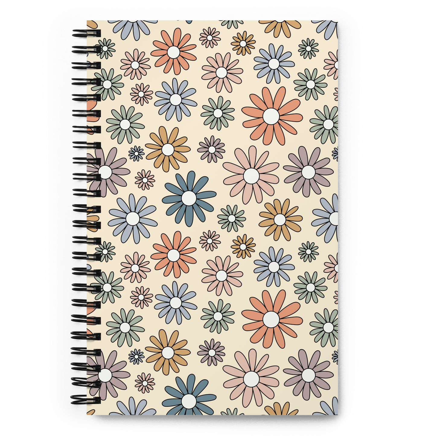 yellow flowers spiral notebook